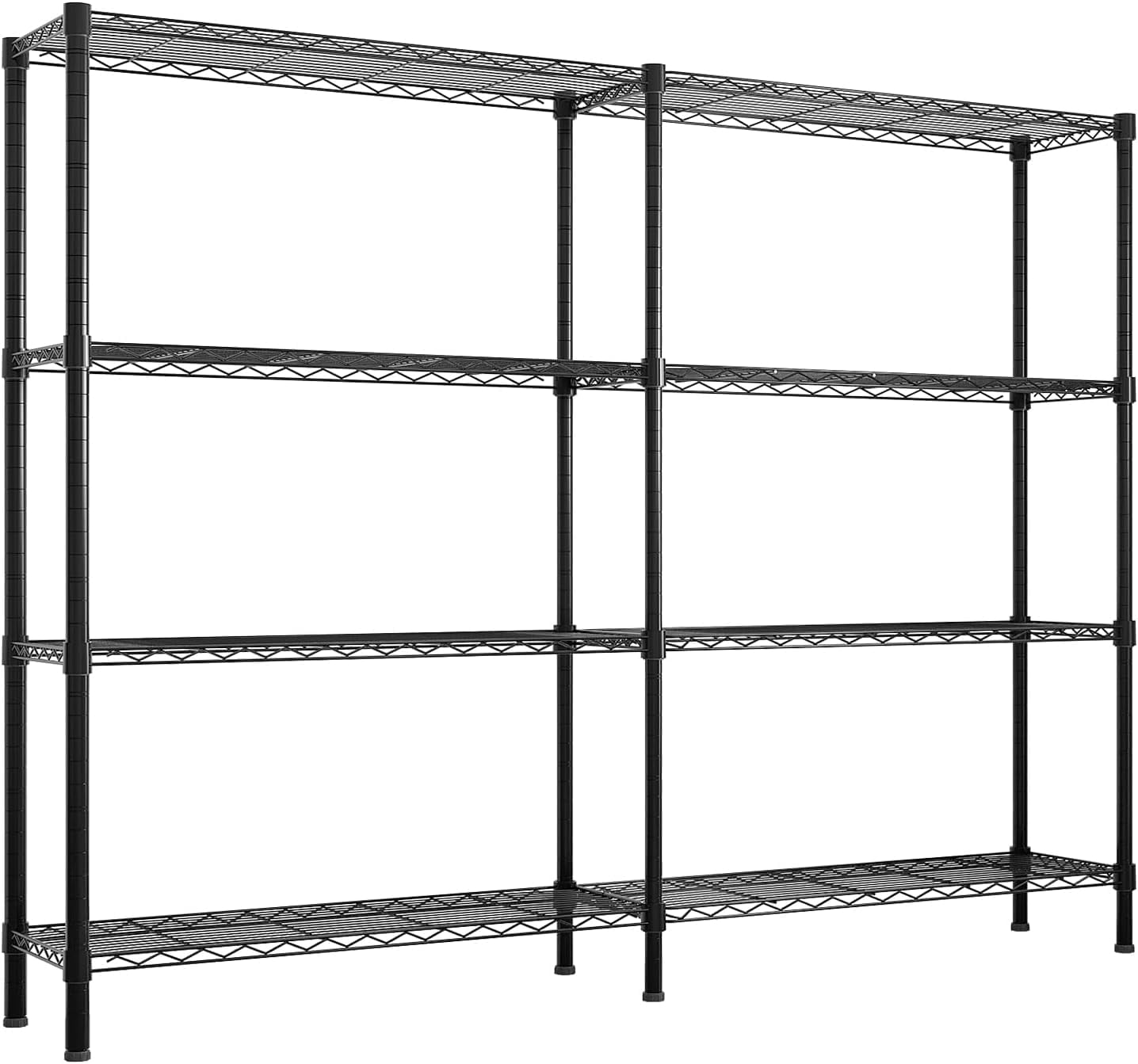 Apparel Wire Racks 4- Shelf Metal Shelving Unit Adjustable Storage Shelves Heavy Duty ...