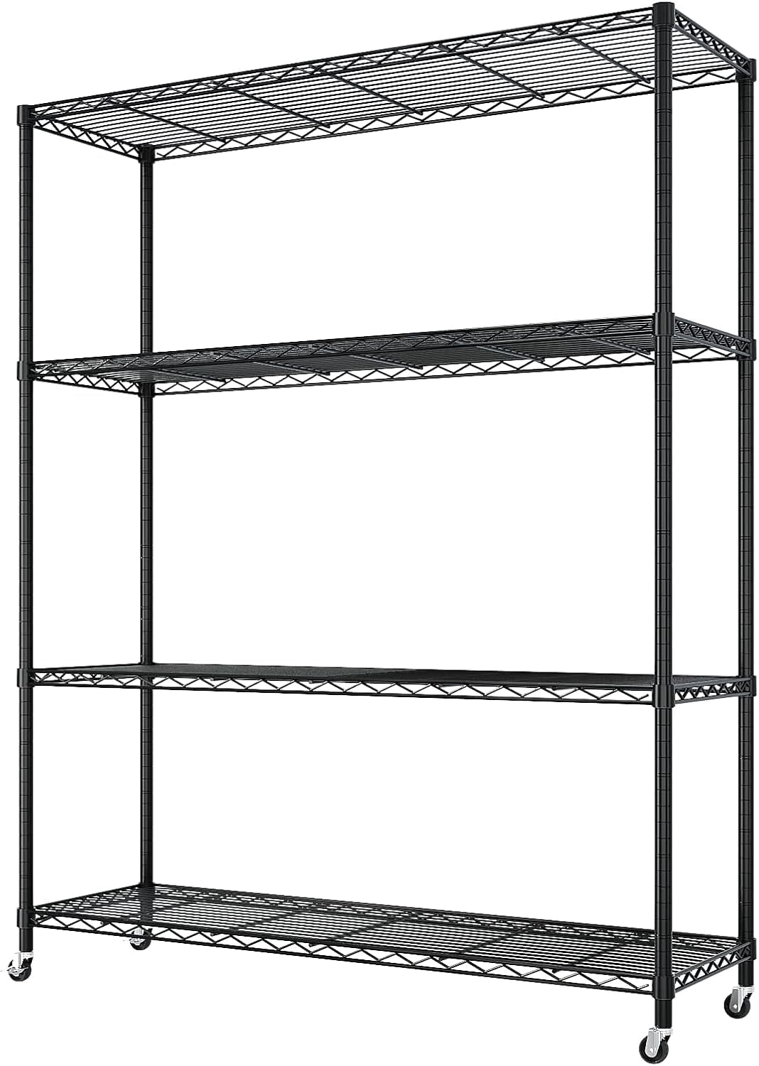 Apparel Wire Racks 4- Shelf Metal Shelving Unit Adjustable Storage Shelves Heavy Duty ...