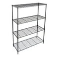 thumbnail image 1 of 4 Shelf Metal Wire Shelving Rack Holder Adjustable Storage Unit Organizer Black, 1 of 9