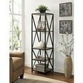 thumbnail image 1 of 4 Shelf Metal and Wood Bookcase in Barnwood, 1 of 5