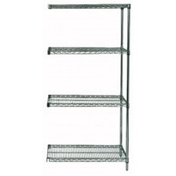4 Shelf Proform Wire Shelving Add On Unit - 18 x 54 x 54 in.