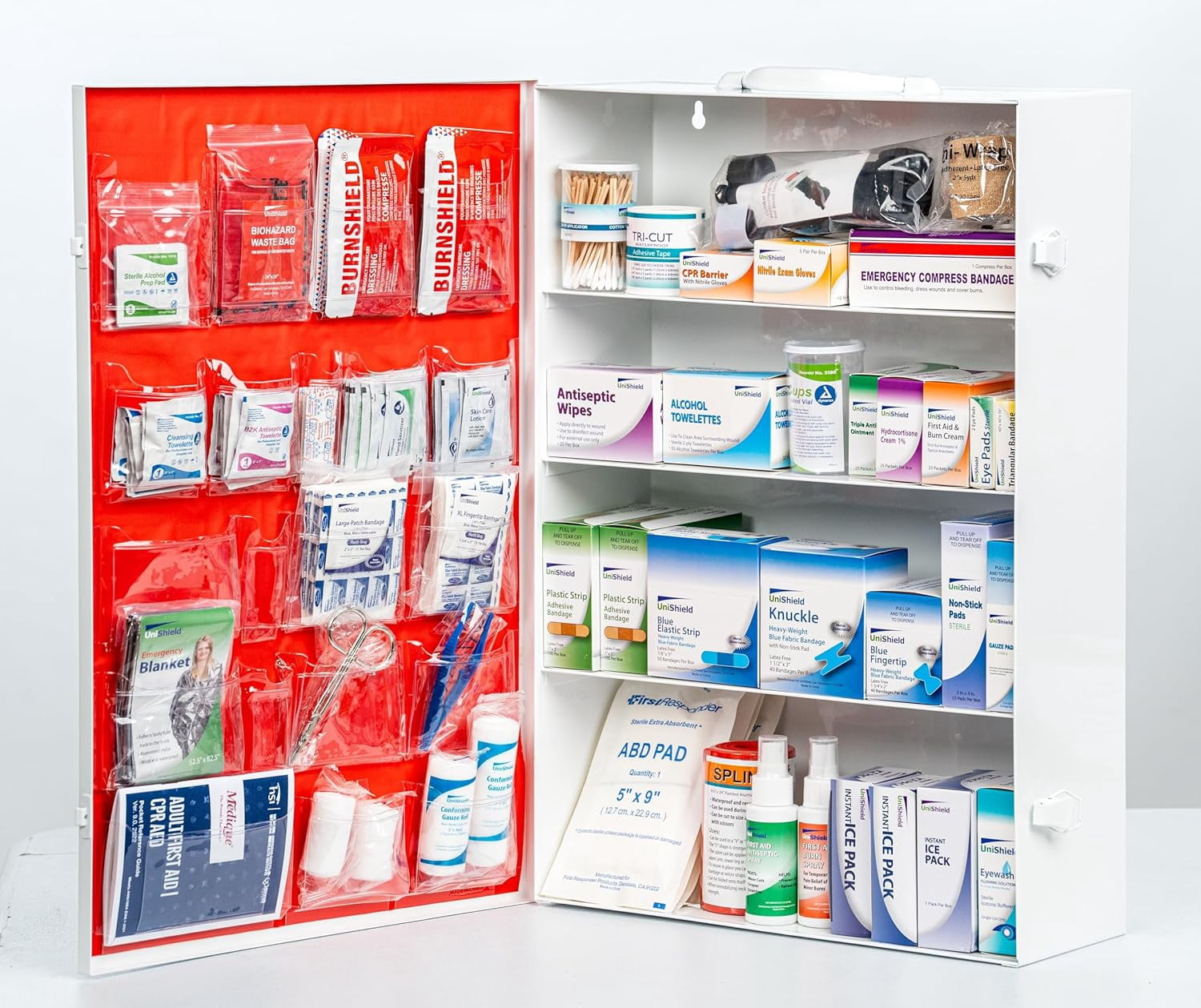 4-Shelf Restaurant Metal 1st Aid Cabinet Class B, Large Capacity First ...