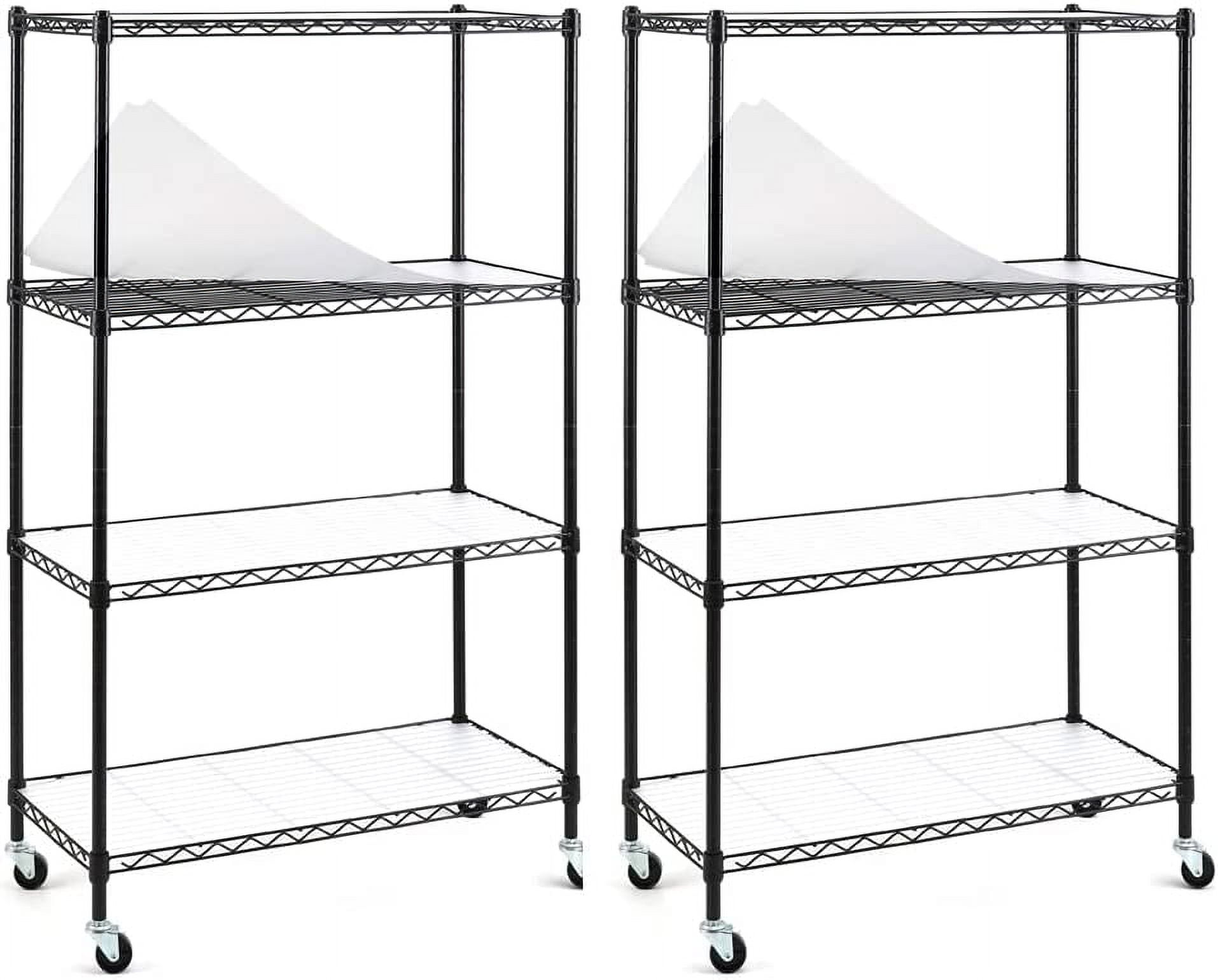 4Shelf Shelving Units And Storage On Wheels With Shelf Liners Set Of 4