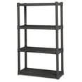 4 Shelf Unit, Heavy Duty and Easy to Assemble Plastic Storage Unit