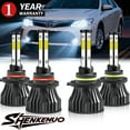 thumbnail image 1 of 4-Side 9005 9006 High/Low Beam LED Headlight Bulbs for Toyota Corolla 1993-1997 6000K White,4pc, 1 of 11