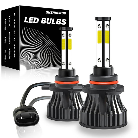 4-Side 9012 High/Low Beam LED Headlight Bulbs for GMC Acadia 2013-2019 6000K White,2pc