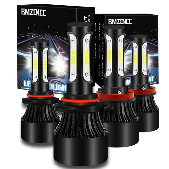 4-Side H11 9005 Combo LED Headlight Bulbs High Low Beam Replace Halogen