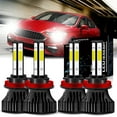 thumbnail image 1 of 4-Side H11 9005 High/Low Beam Headlights for Ford Escape 2018-2019 6000K White,4pc, 1 of 10