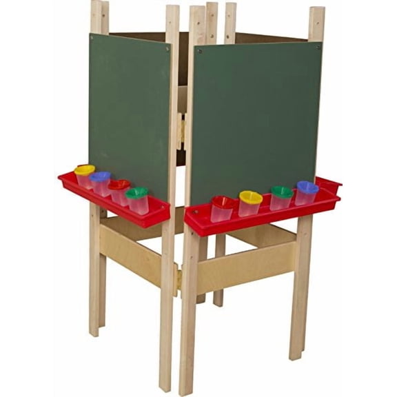 Wood Designs 19175  4-Sided Adjustable Easel with Chalkboard