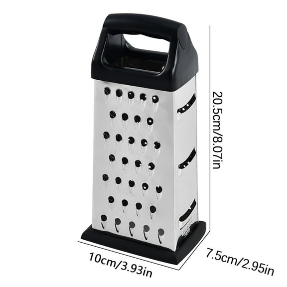 4 Sided Cheese Grater with Container,Professional Cheese Grater with Handle,Stainless Steel Graters for Kitchen Handheld,Box Grater 4 Side for Vegetables,Ginger,Potatoes,Cheese Grater Hand Clearance