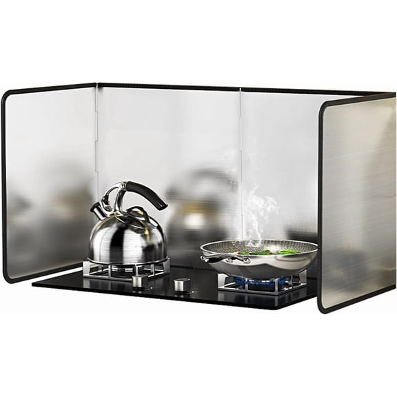 4-Sided Foldable Oil Splatter Guard, Stainless Steel for Frying