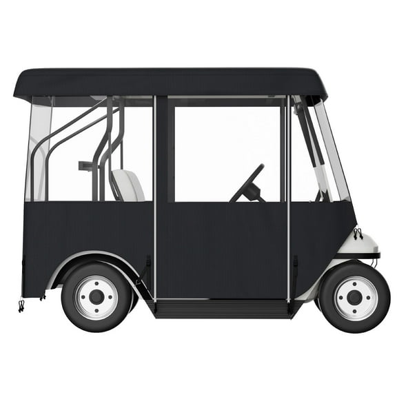 4-Sided Golf Cart Enclosure for 4-Person, Waterproof 300D Fairway Deluxe Cover with Clear Windows, Fits EZGO/Club Car/Yamaha (Roof Up to 78.7'')