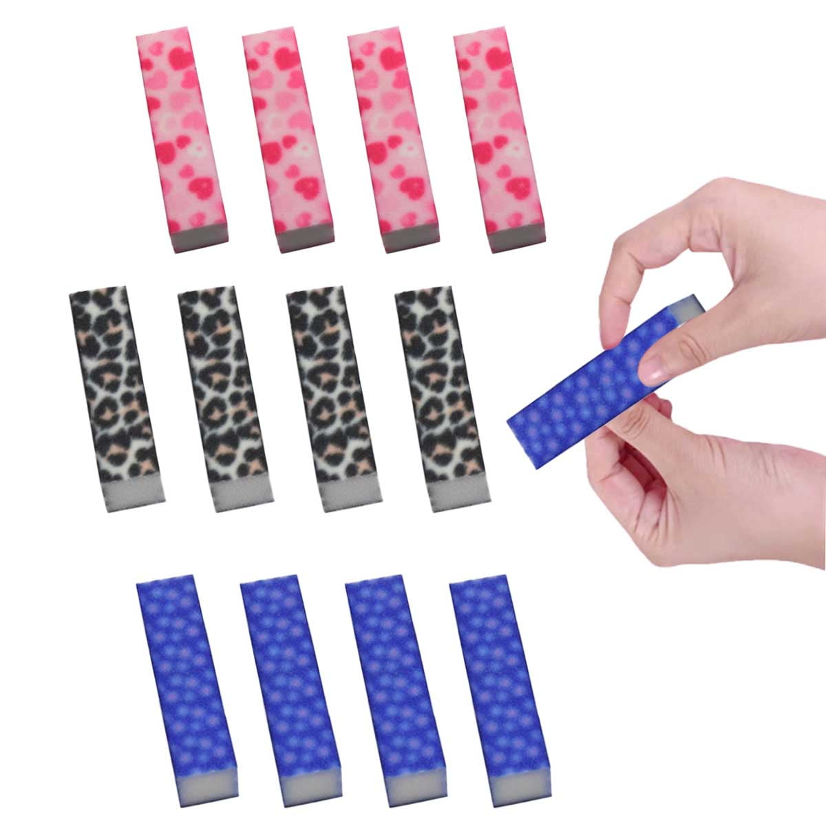 4Sided Mini Buffing Blocks for Natural & Acrylic Nails, Medium Grit