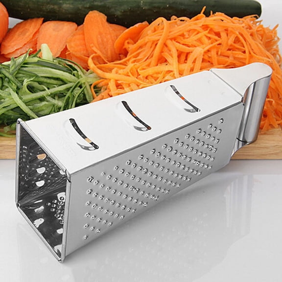 ​ 4 Sided Stainless Steel Box Cheese Carrot Food Grater Shredder Slicer YIWEI