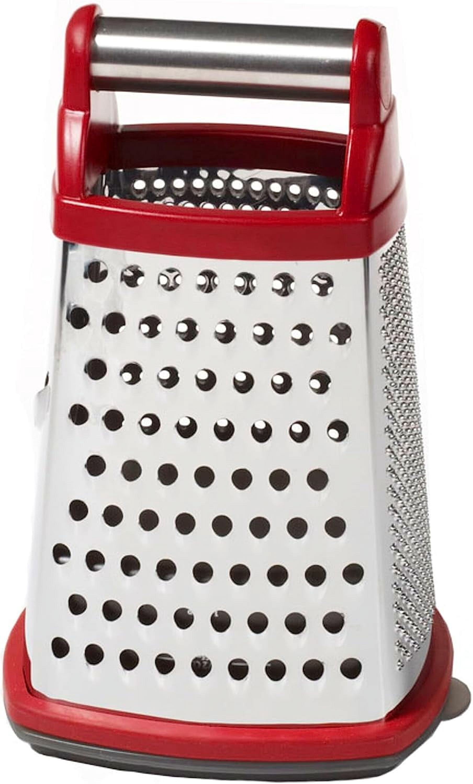 Grate Box 4-Sided Stainless Steel Box Grater for Fine, Medium and Coarse Grate ...