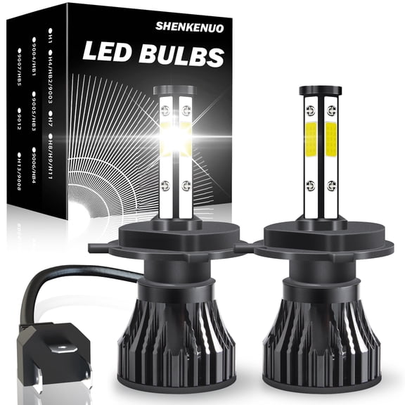 4 Sides H4 9003 High&Low Beam For Nissan Versa 2007 2008 2009 2010 2011 2012 2013 LED Headlight Bulbs 2pcs