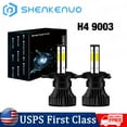 thumbnail image 1 of 4 Sides H4 9003 LED Headlight High/Low Beam Bulbs For Toyota Corolla 1998-2000, 1 of 9
