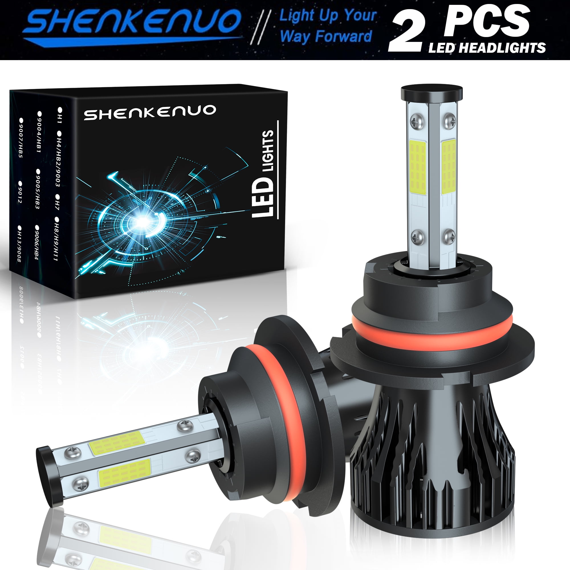 9007 HB5 6000K LED Headlight Bulbs – Hi/Lo Beam For Nissan Frontier 2001-2019 (120W, 12000lm)