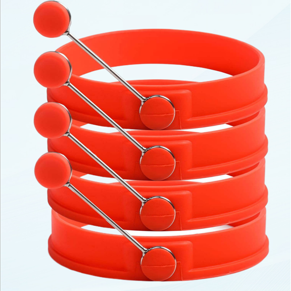 4" Silicone Egg & Pancake Rings - 4 Pack