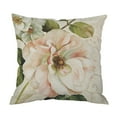 4 Silk Pillowcase And Linen Pillowcase Flower Cushion Green Flower Leaf Cushion Sofa Living Room