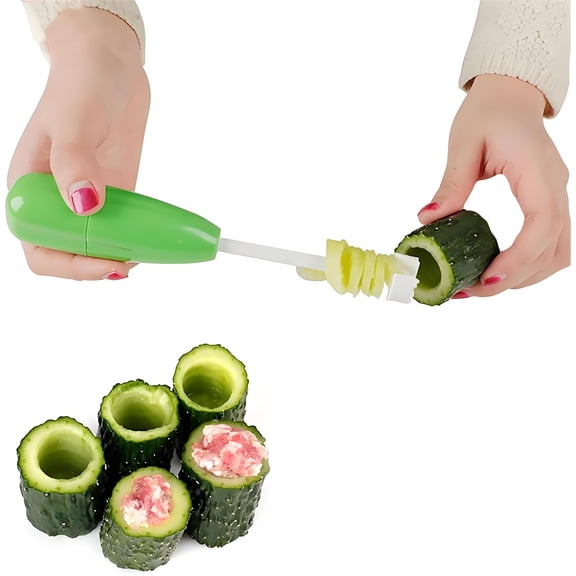 4-Size Hollow Veggie Drill Vegetable Corer Tool Plastic 1 Set