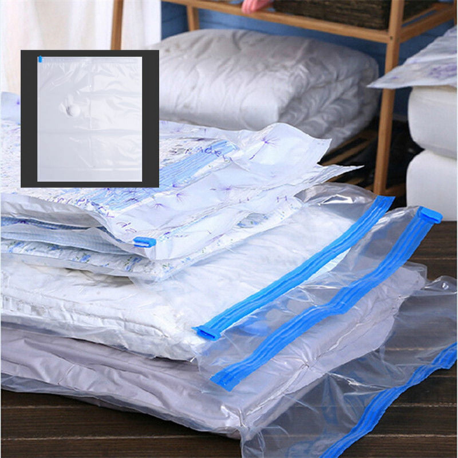 Space Saver Bags (4 Jumbo, 4 Large) Vacuum Storage Sealer Bags for Blankets  Clot