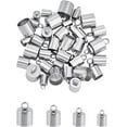 thumbnail image 1 of 4 Sizes 40pcs Stainless Steel Cord Ends Leather Cord End Caps Cord End Caps Terminators Cord Finding for Jewelry Making Kit Stainless Steel Color, 1 of 9