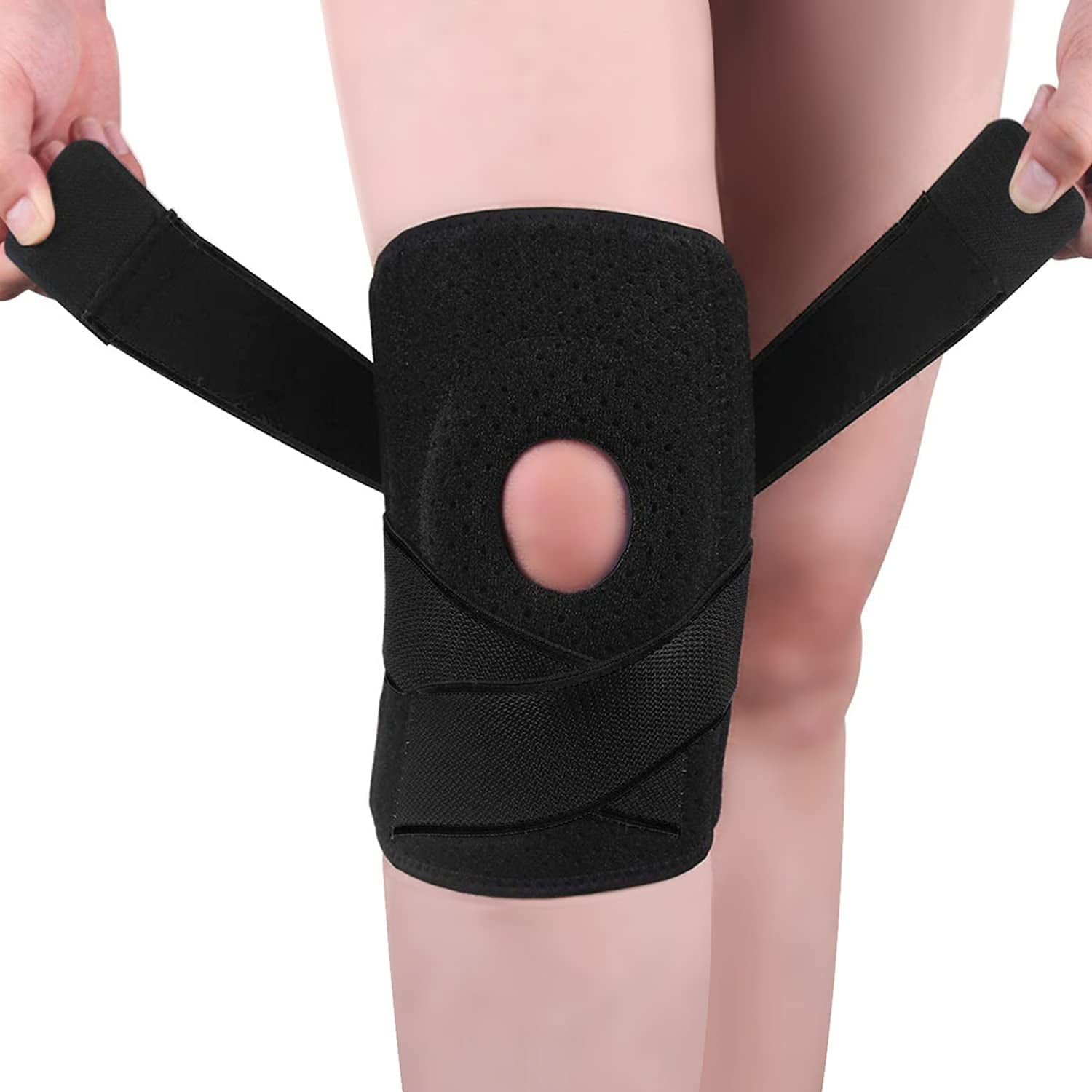4 Sizes Available - Plus Size Knee Braces with Side Stabilizers \u0026 Patella Gel Pads,Knee Support for Knee Joint Recovery or Injury Prevention for Man and Women