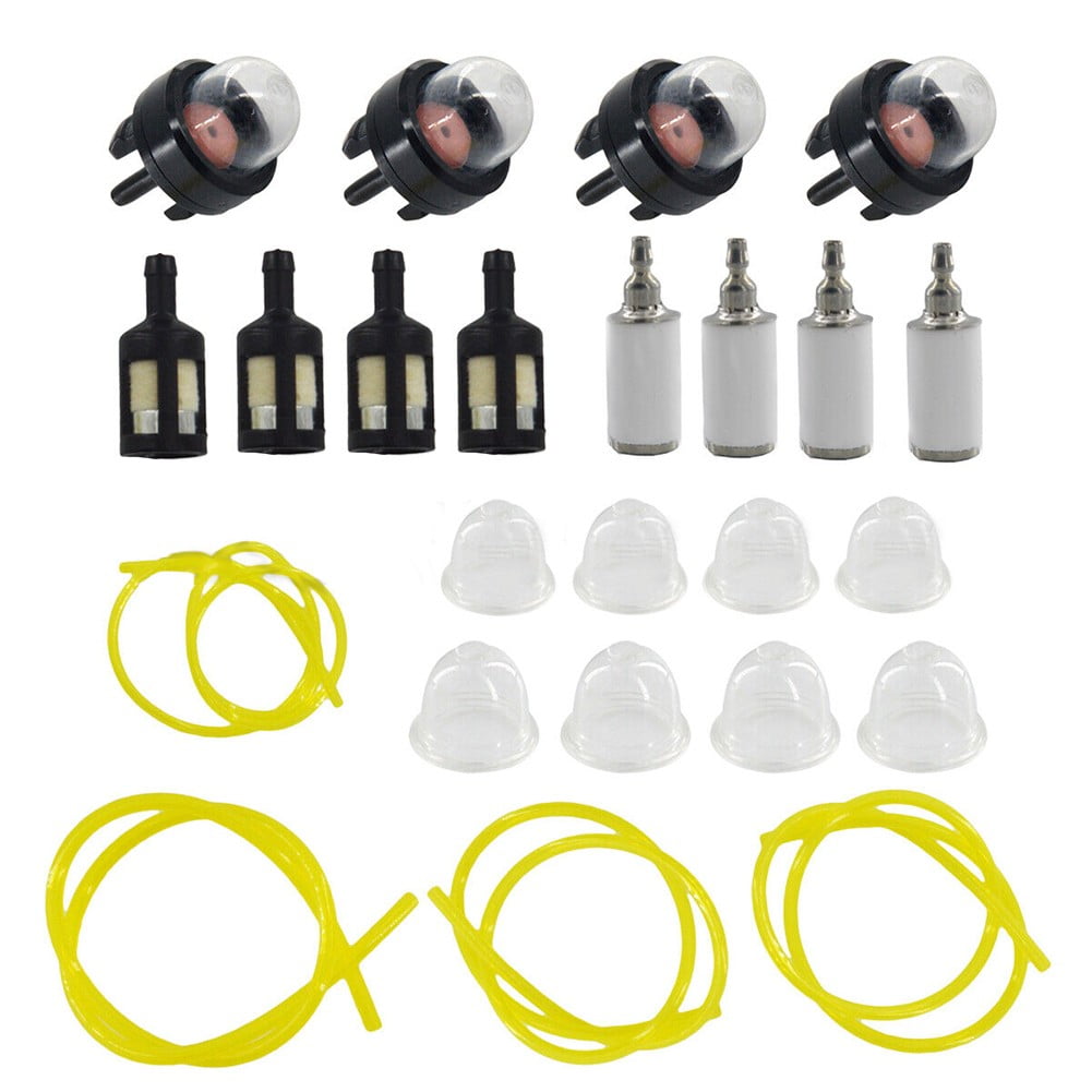 4 Sizes Fuel Filter Line Primer Bulb Kit Set For Weedeater Chainsaw