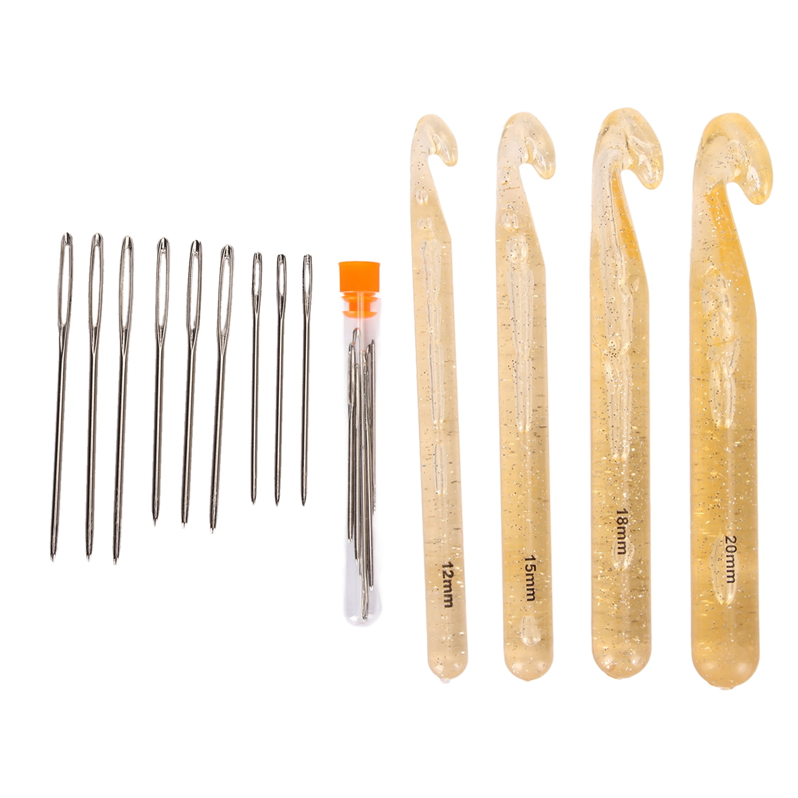 4 Sizes Large Crochet Hook Set 12mm to 20mm Ergonomic Handle Big