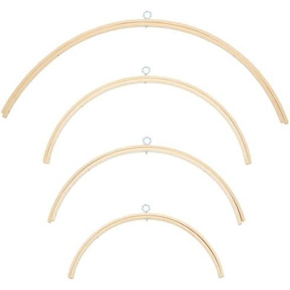 4 Sizes Mobile Frame Semicircular Wooden Frame