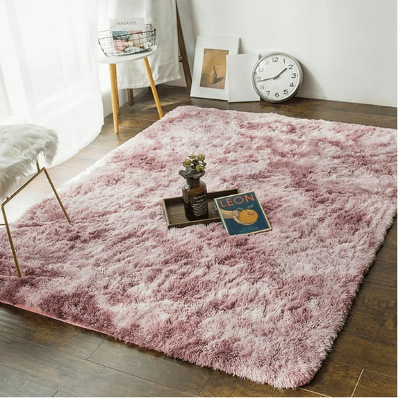 4 Sizes Plush Shag Area Rug Large Super Soft Fluffy Floor Rug Bedroom Window Bedside Home Anti-skid Carpet Washable Mat