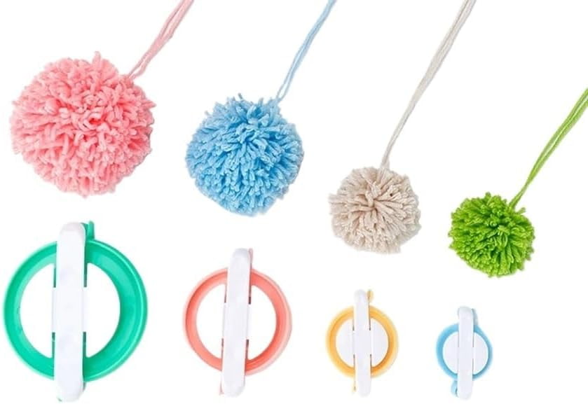 SNAILGARDEN Kit Produttori Di Pompon 6 Pezzi - 2-8,8 Cm Con Scovolini E Occhi Per Pupazzi - Fai Da Te