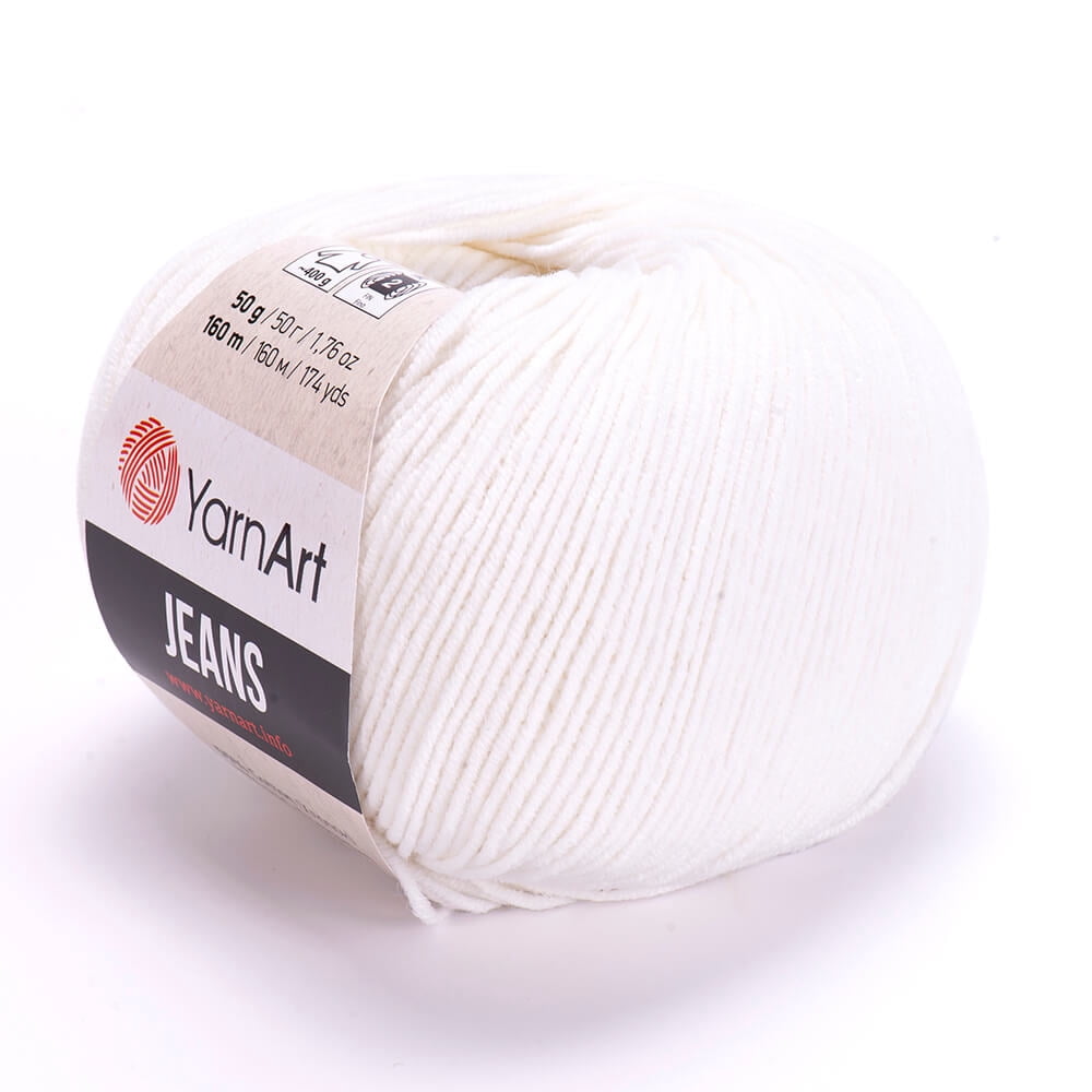 YarnArt Jeans Yarn - 1 Skein 55% Cotton 45% Acrylic, Sport Weight, 50g/174yds, For Knitting & Crochet