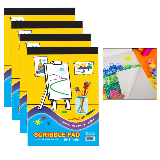 4 Sketch Book Drawing Scribble Pad Doodle Coloring Paper Art Craft Kids