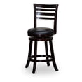 thumbnail image 1 of 4-Slat Back Design, Padded Bonded Leather Seat, Flared Legs - Enhance Dining Space Decor, 1 of 6