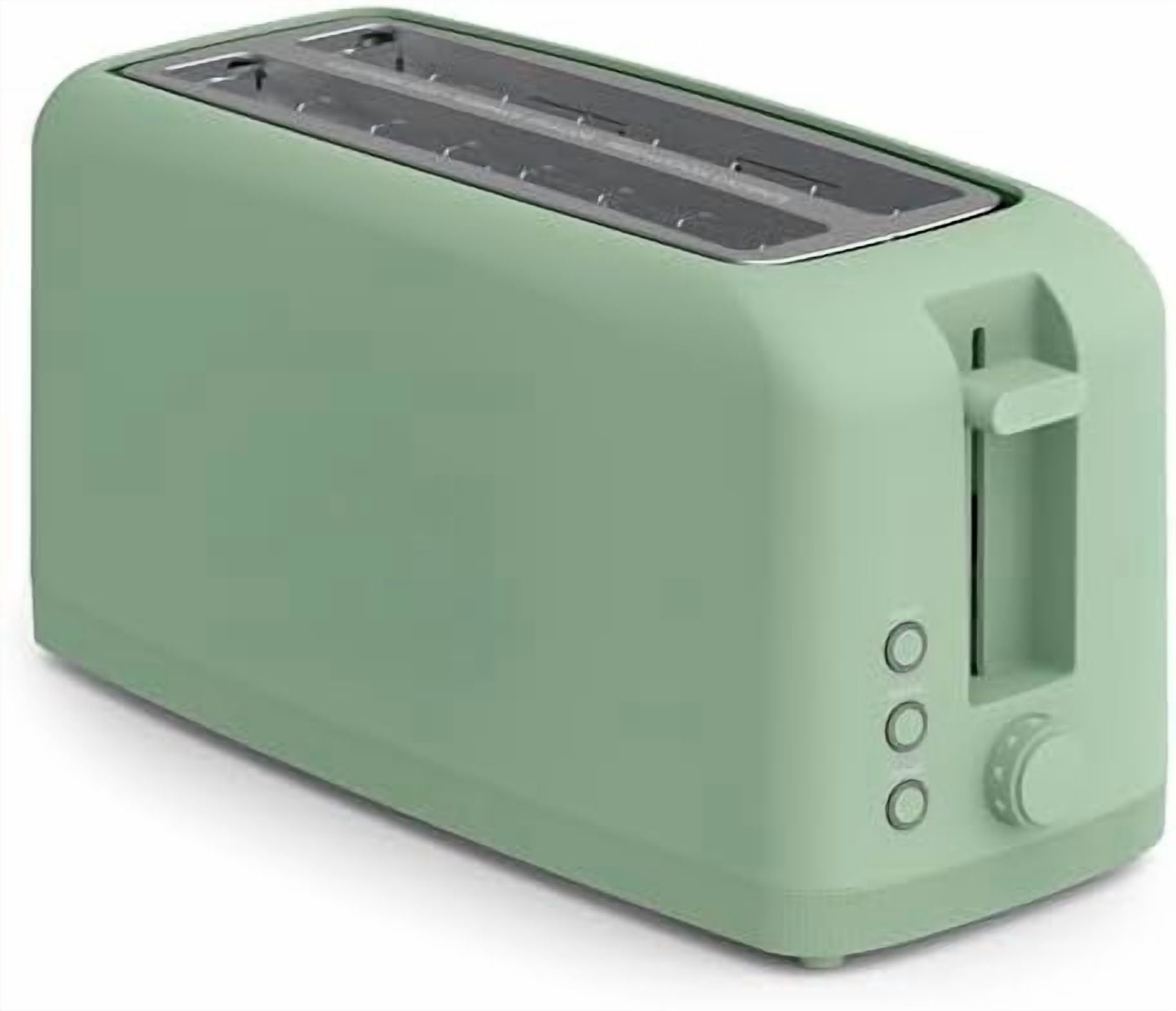 4 Slice Slim Toaster, Fits-anywhere™ Kitchenware, 6 Setting Shade Control with Reheat & Cancel Buttons, Fits Sourdough, 10” Long Slot, Anti Jam & Auto Shutoff, 900 Watt, Seaglass