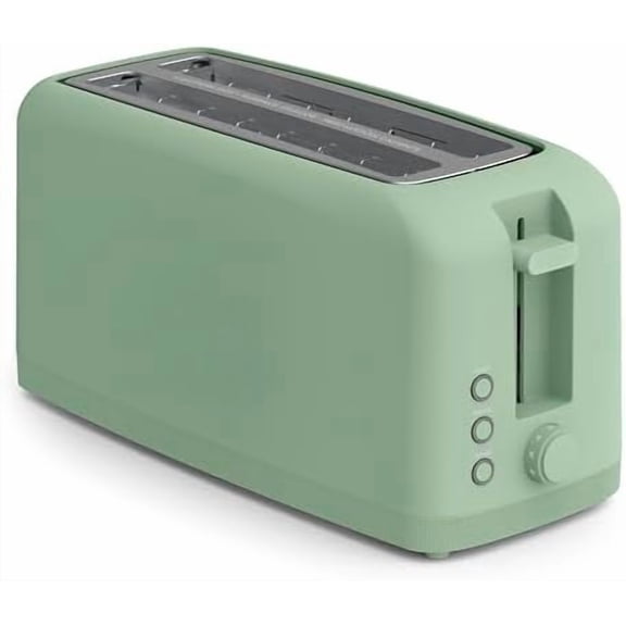 4 Slice Slim Toaster, Fits-anywhere™ Kitchenware, 6 Setting Shade Control with Reheat & Cancel Buttons, Fits Sourdough, 10” Long Slot, Anti Jam & Auto Shutoff, 900 Watt, Seaglass