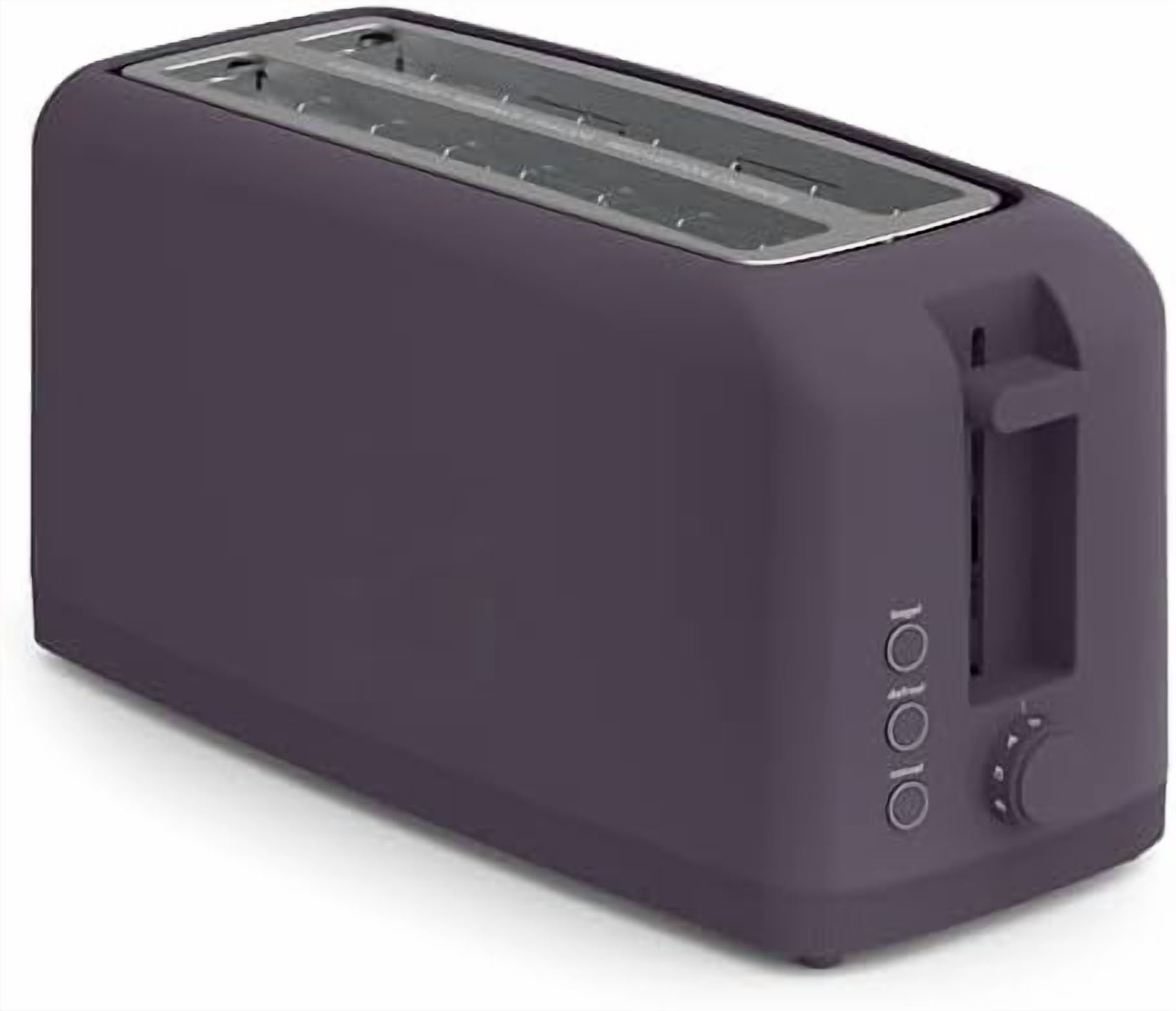 4 Slice Slim Toaster, Fits-anywhere™ Kitchenware, 6 Setting Shade Control with Reheat & Cancel Buttons, Fits Sourdough, 10” Long Slot, Anti Jam & Auto Shutoff, 900 Watt, Plum