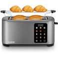 thumbnail image 1 of 4 Slice Smart Toaster, LCD and Touchscreen, 6 Bread Types & Shade Settings, Retractable Warming Rack, Cancel/Defrost/Reheat Functions, 1400W, 1 of 9