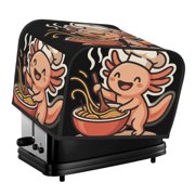 4 Slice Toaster Cover Oxford Fabric Waterproof Dustproof Small Appliance Cover For Kitchen Countertop Open Bottom With Hanging Loop Axolotl Cooking