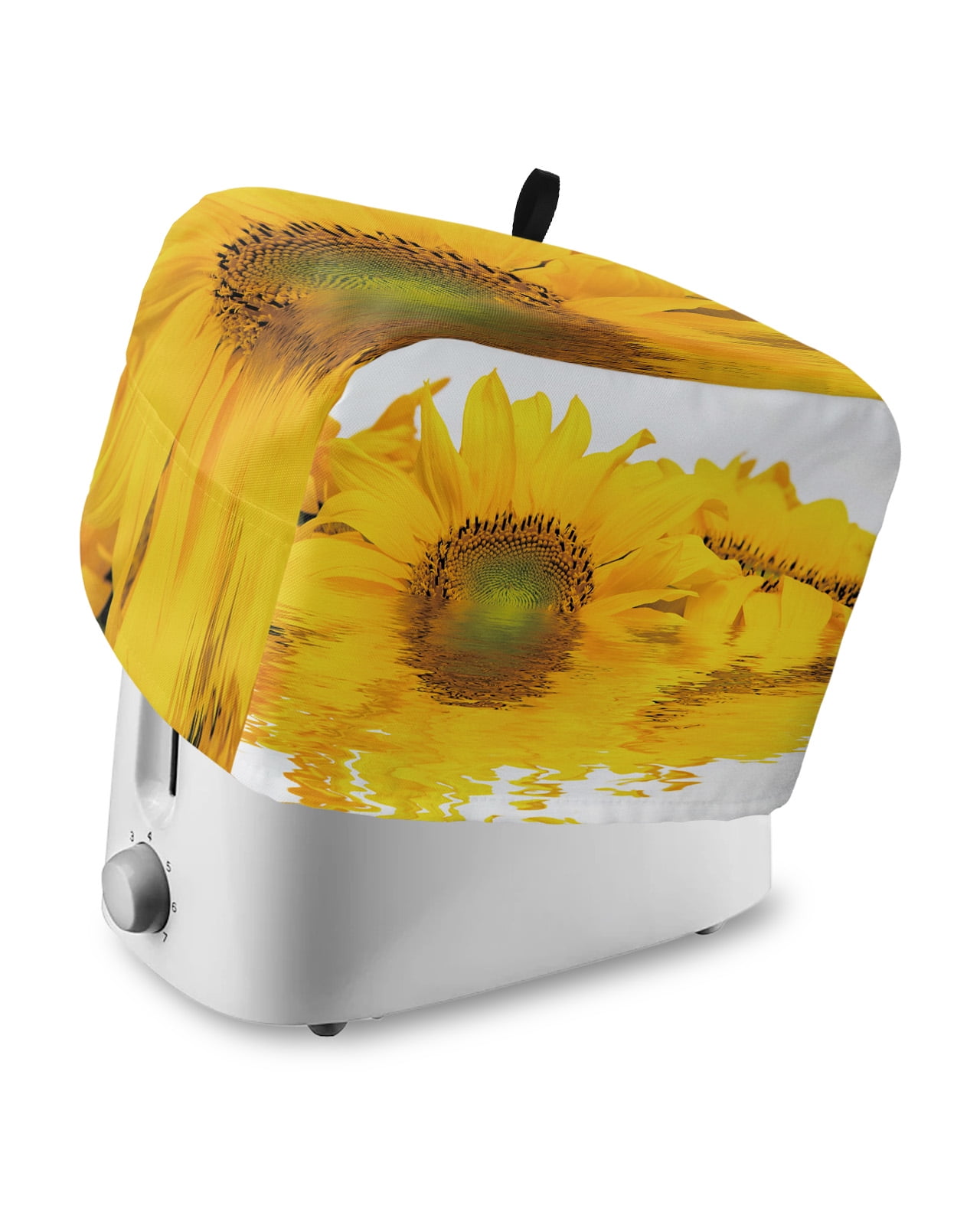 4 Slice Toaster Cover Summer Yellow Sunflower with Water Reflection