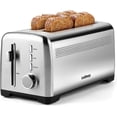thumbnail image 1 of 4 Slice Toaster, Extra-Long Slots for Artisan Bread, Quick Glance Function, 9 Shade Settings, Ba l/Defrost/Cancel Functions, Removable Crumb Tray, Cool-Touch Stainless Steel Body, 1 of 5