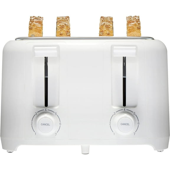4 Slice Toaster with Extra Wide Slots for Bagels, Cool-Touch Walls, Shade Selector With 7 Browning Levels, Toast Boost, Auto Shut-off and Cancel Button