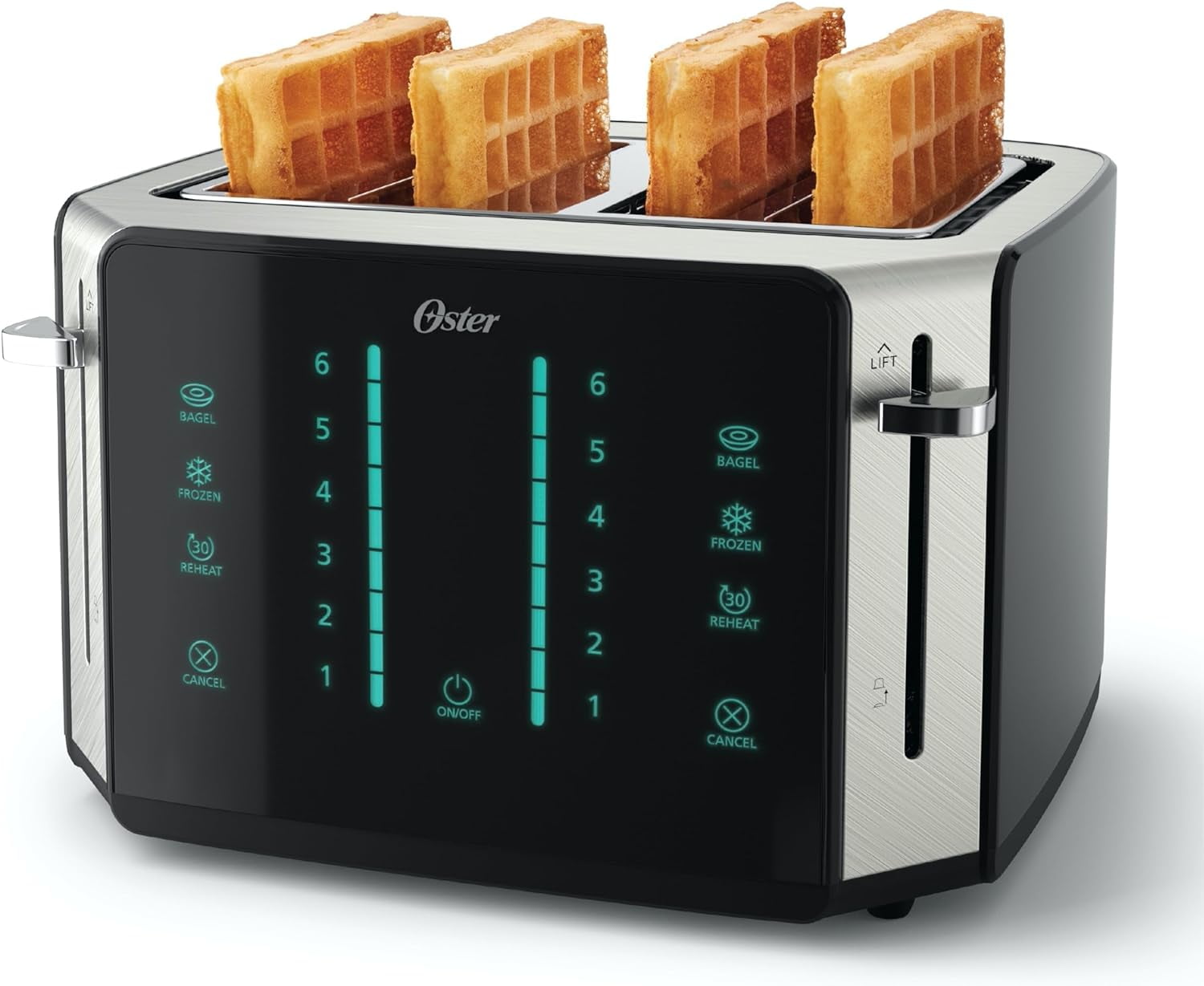 4Slice Toaster, Touch Screen, Stainless Steel, Digital Timer, 6 Shade