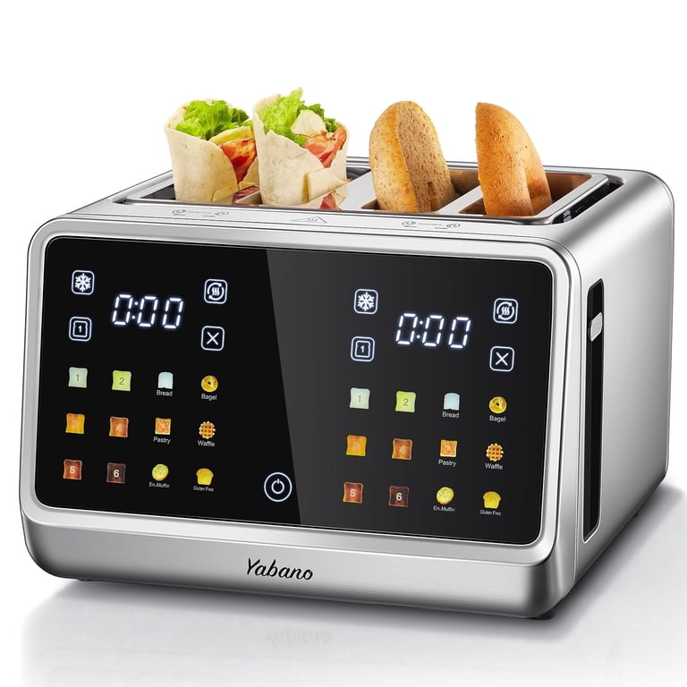 Yabnao 4 Slice Toaster, Touchscreen & Dual Control Panel - Walmart.com