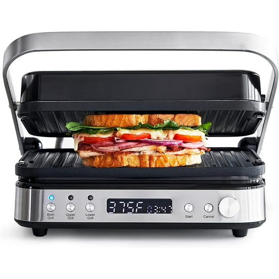 4 Slice Touch Screen Toaster, Easy-to-Use Digital Stainless Steel Toaster with Wide Slots, Reheat Defrost Cancel, Removable Crumb Tray, Silver