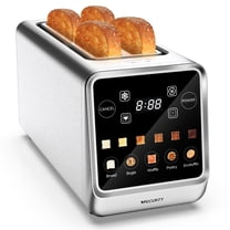 4 Slice Toaster with Digital Touchscreen & 1-Touch Memory, Smart Toasters for Bagels & Artisan Bread All-in-One Defrost, Reheat & Single-Slice Modes