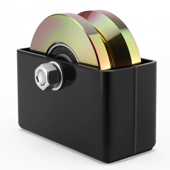 4" Sliding Gate Rollers Wheel 2 Pack V Groove Slide Wheel 1-3/4" Width with Welded Bracket Heavy Duty Solid Double Bearing 3000 Lbs Capacity with Screws