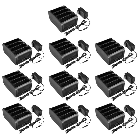 4-Slot Battery Charger Cradle Adapter For Zebra TC75AH TC700H TC700K TC77HL TC70X  TC70X TC75X TC700K-0282480-03 Barcode Scanners Battery Charger